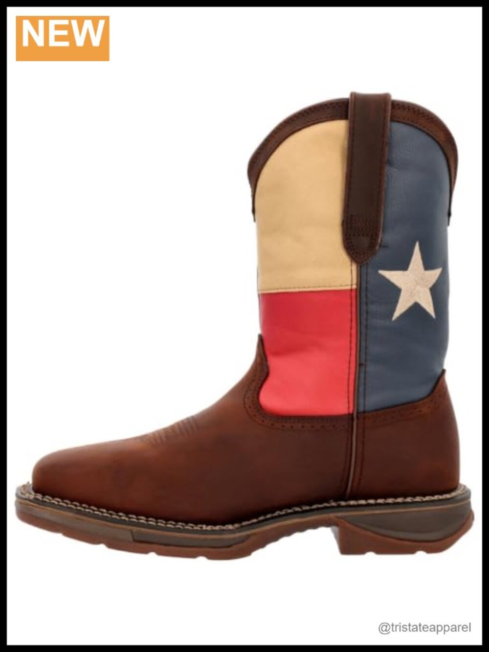 Men's Western Boots Steel Toe Full Grain Leather Work Boot Square Toe
